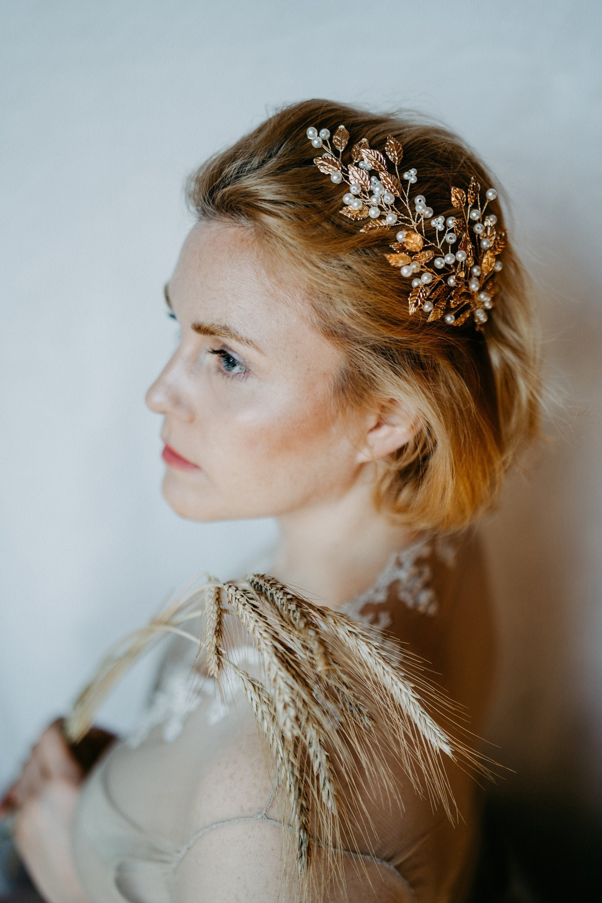Casdre Hochzeits-Haarspange Mit Strass & Perlen – Verstellbar, In Gold Oder Silber, Für Braut & Brautjungfern