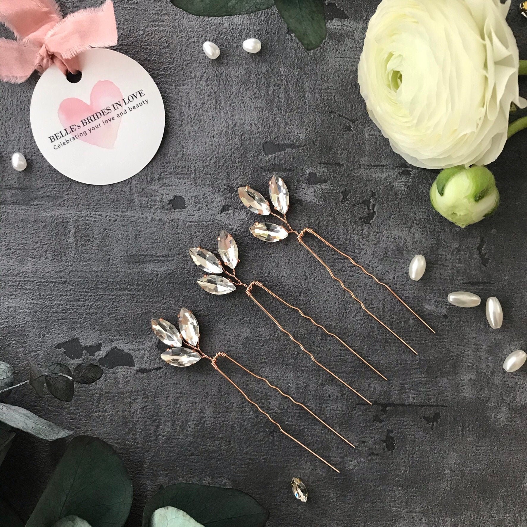3-teiliges Braut-Haarnadeln Set Mit Roten Strasssteinen – Handgefertigter Haarschmuck Für Hochzeit, Party & Festliche Anlässe