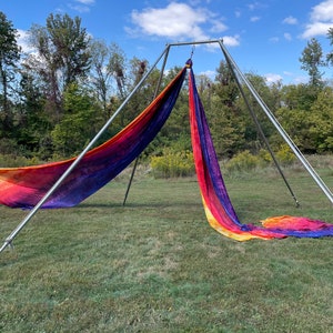 Autumn Colors Organic Horizontal Ombre Tie-dye aerial silks, fall colors, aerial hammock, sling