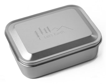 Lunch box stainless steel - cheap - 1200 ml (1.2 liters) - large - simple - lunch box made of stainless steel - Let's Earth