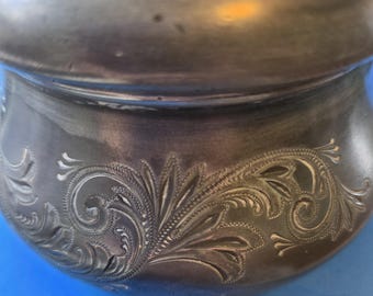 Antique Nippon Morimura Bros Japan Floral Porcelain Powder Trinket