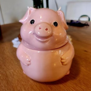 Vintage Pig Cookie Jar - Etsy