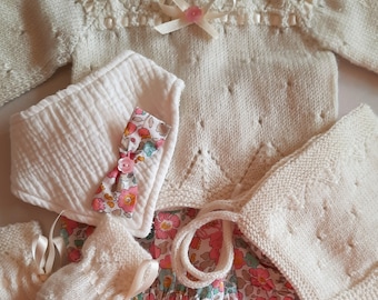 Conjunto de nacimiento de lana y bloomer Liberty.