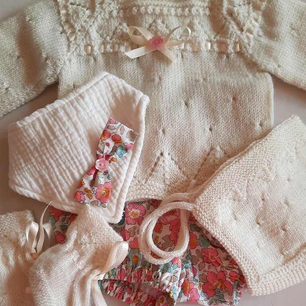 Ensemble naissance laine et bloomer liberty .