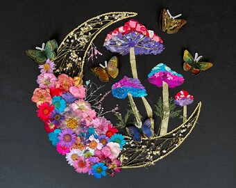 Flower Magic Moon 16"x20"