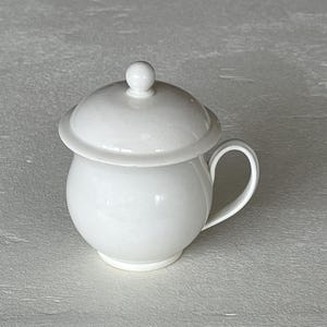 France Vintage CREIL Creil Ivory Pot a Crème Custard cup French Vintage #1