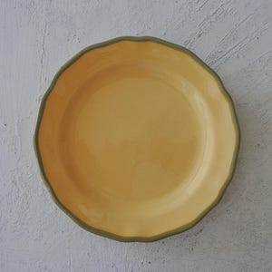 A France Vintage Southern French APT dessert dishes Yellow and Khaki paste B1 B2 B3