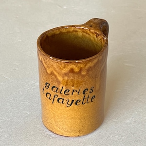 South France Antique pottery Mug cup Galerie Lafayette French Vintage #1#2#3#4