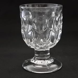 Gobelet vintage français épais en verre pressé, hauteur 12,7 cm #1 ou #2