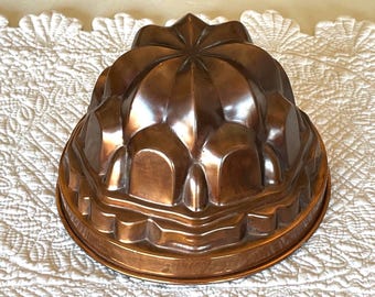 Francia Antiguo molde de cobre Molde de pastel, diámetro 20 cm #3 Francés Vintage Moule a gâteaux
