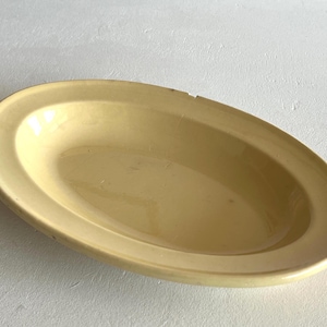 South France Antique APT faience Yellow oval plate French Vintage