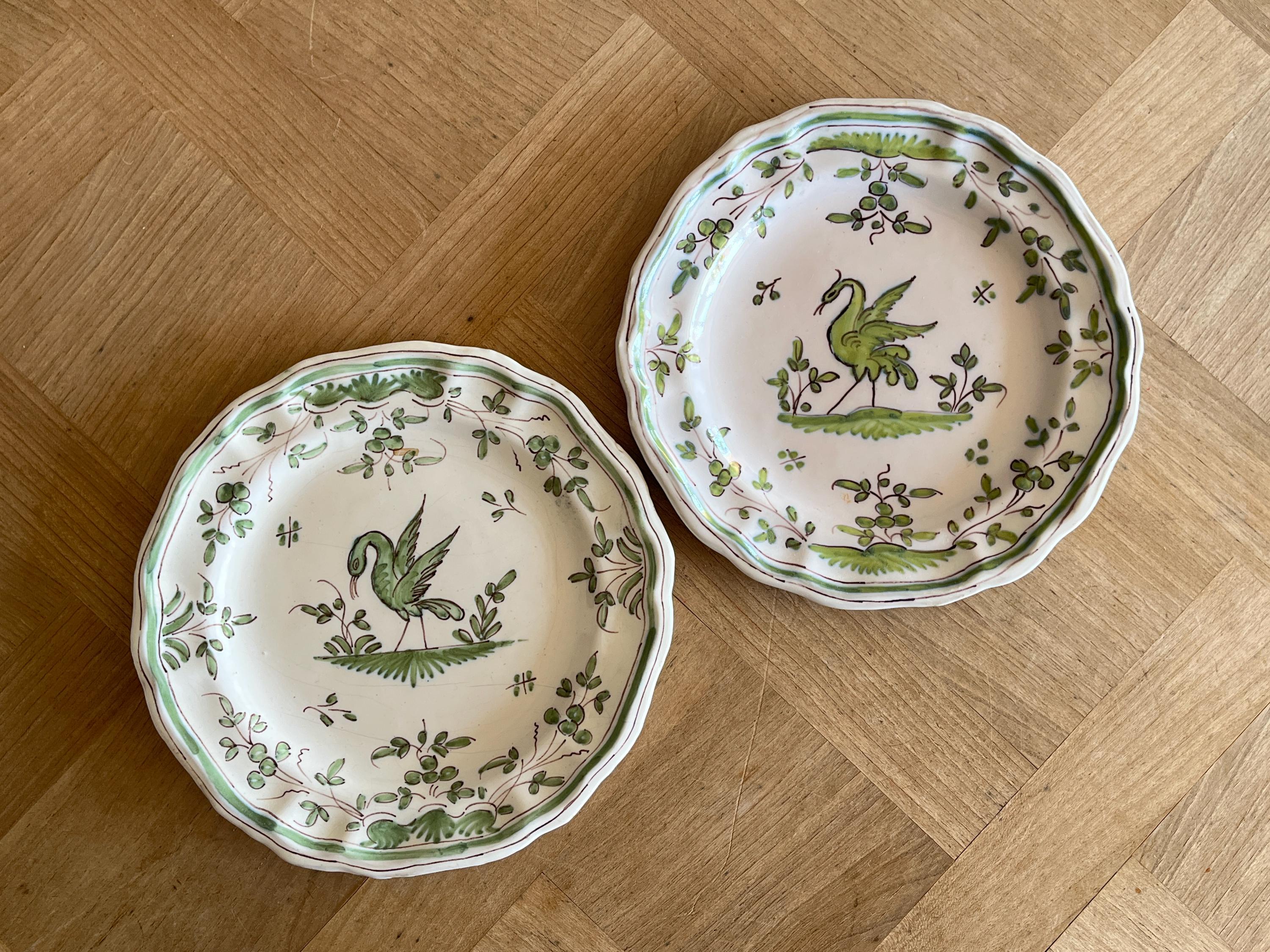 18世紀 ムスティエ 絵皿 フランスアンティーク