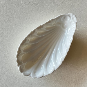 France Antique Ravier White Porcelain Shell Shape French Vintage