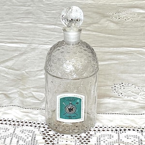 Guerlain Perfume Bottle with Bee Decoration Eau de Cologne Imperial French Vintage glass bottle