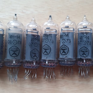 Lot of 8 x IN14 Nixie tubes. Used. Tested. Same production year. image 2