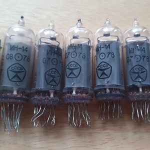 Lot of 8 x IN14 Nixie tubes. Used. Tested. Same production year. image 7