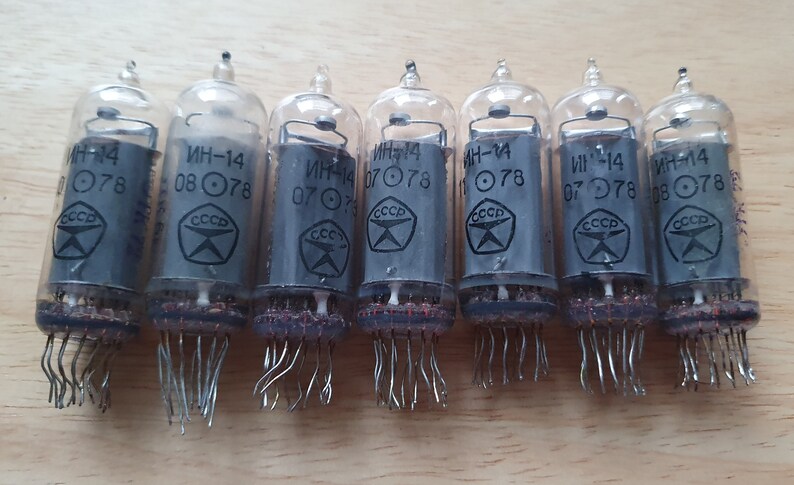 Lot of 8 x IN14 Nixie tubes. Used. Tested. Same production year. image 7