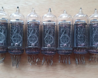 Lot de 8 tubes Nixie IN14. Occasion. Testé. Même année de production.