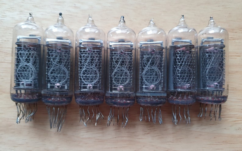 Lot of 8 x IN14 Nixie tubes. Used. Tested. Same production year. image 1