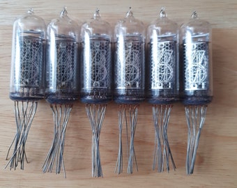 Lot of 6 x IN14 Nixie tubes. NOS. Tested