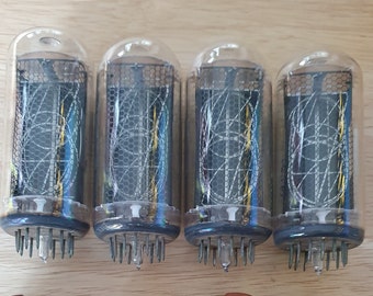 Lot of 4 x IN18 Nixie tubes. NOS. Tested.   in-18