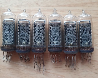 Lot de 6 tubes Nixie IN14. Occasion. Testé. Pour horloge Nixie