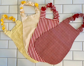 Toddler Apron - Stripes, Circles, Squares-Montessori, Reggio, Waldorf