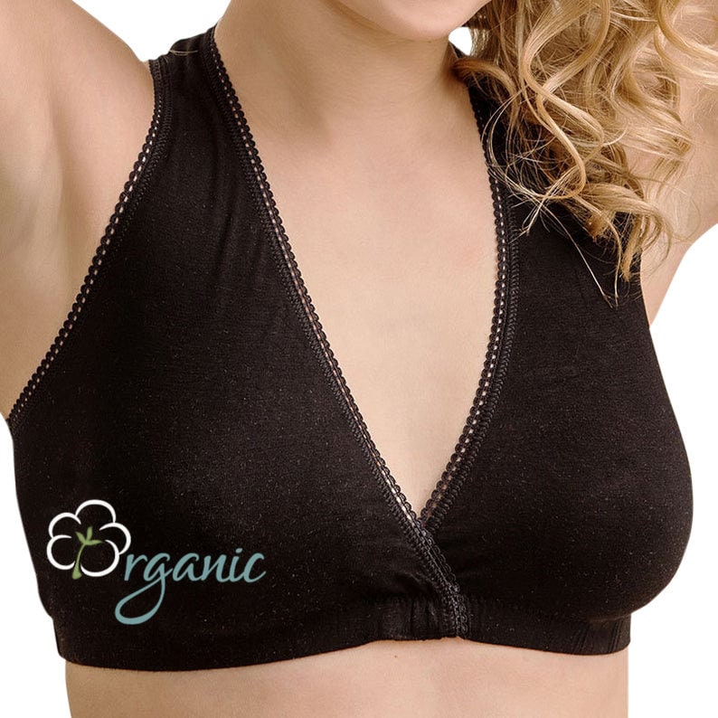 Black Pearl Pure Organic Cotton Nursing Sleep Bra Nursing Etsy