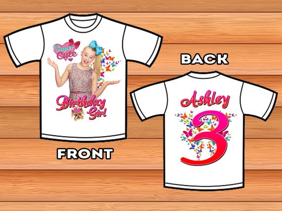 Download Free Front Back Shirt Jojo Siwa Jojo Siwa Birthday Shirt Iron On Etsy SVG Cut Files