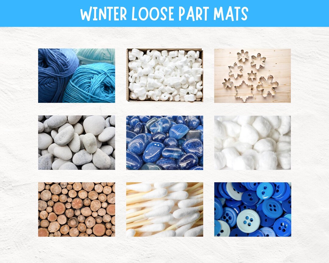 12 X Winter Loose Parts Mats | Printable Regggio, Homeshool Resource - Etsy