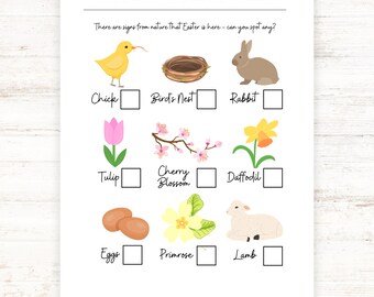 Easter Scavenger Hunt: Spring I-Spy Game (Instant Download)