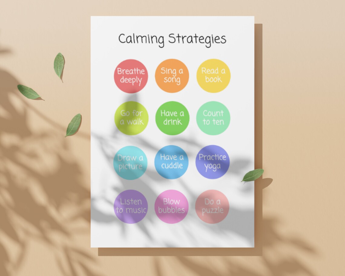 Calming Strategies Poster | Emotional Regulation Poster | SEN, ADHD ...