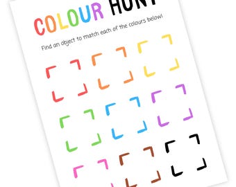 Kids Colour Scavenger Hunt | Colour I-Spy Printable (PDF)