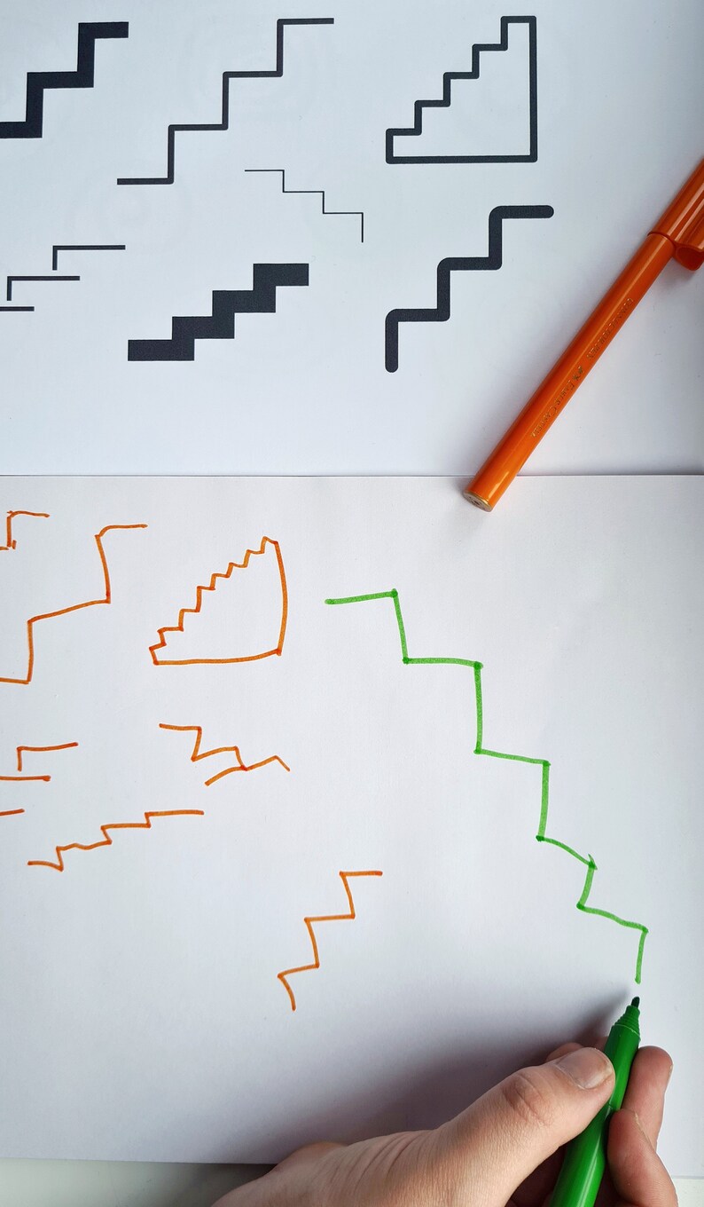 Montessori Pattern Drawing Prompts | Fine Motor Skills Handwriting ...
