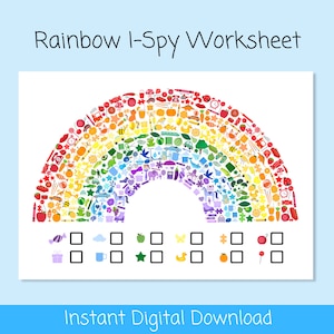 Rainbow I-Spy Worksheet | Weather Topic Worksheet | Printable St Patrick's Day Activity for Kids