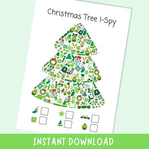 Christmas Tree I-Spy | Printable Xmas Worksheet | Christmas Eve Box Filler
