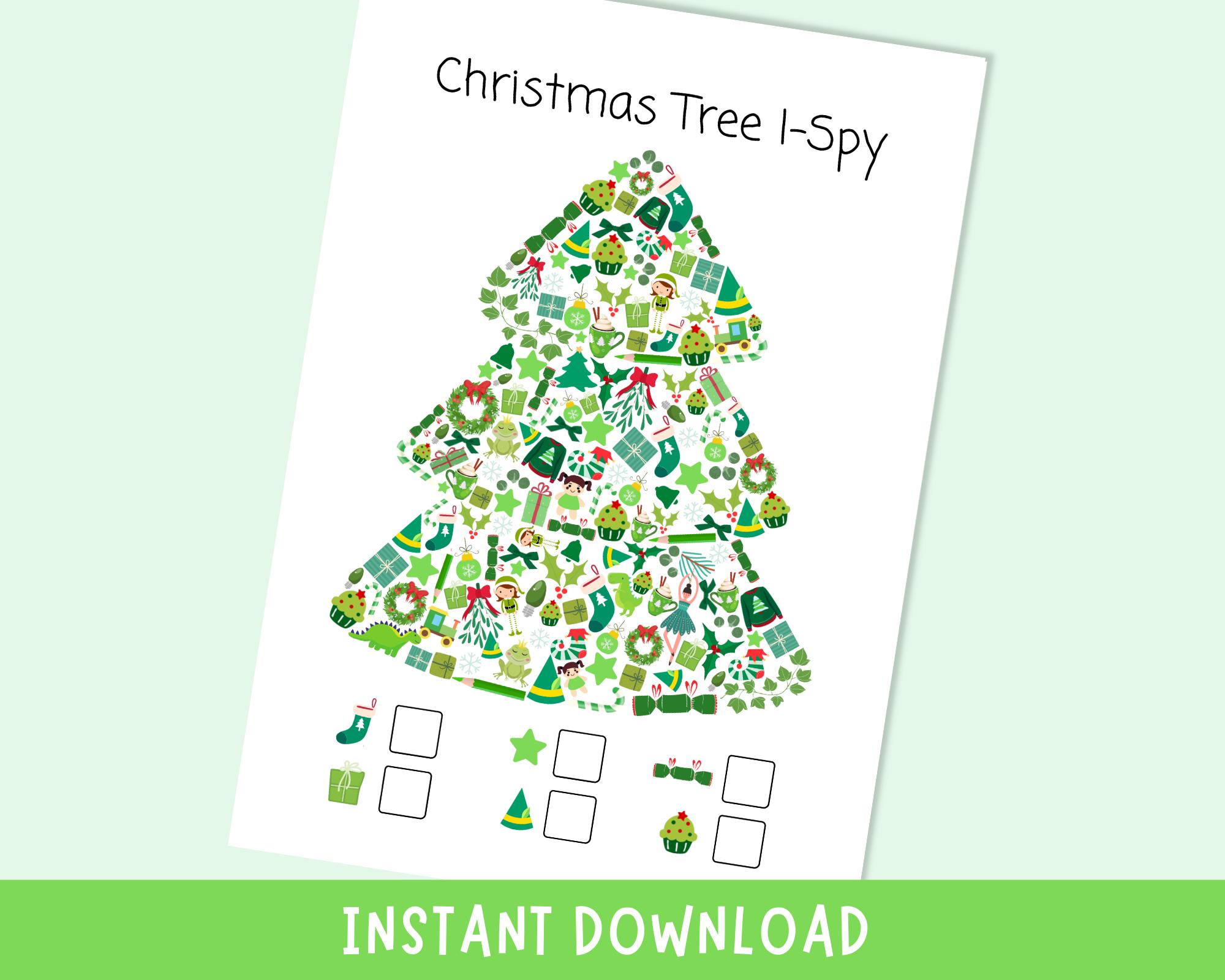 Christmas Tree I-spy | Printable Xmas Worksheet | Christmas Eve Box ...