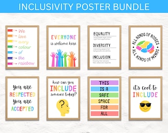 Inclusion Poster Bundle | SEN Autism Spectrum Posters | Celebrate Neurodiversity | Instant Digital Download