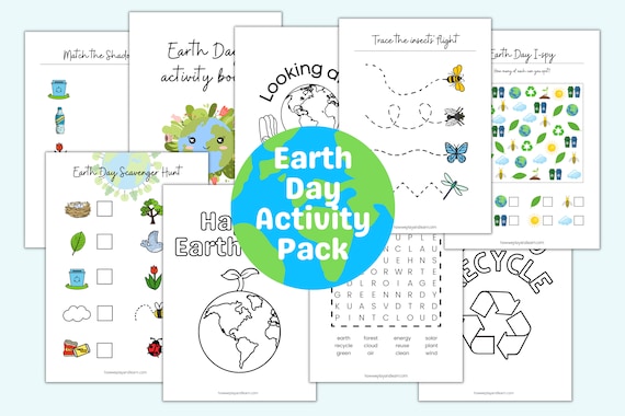 Earth Day Printable Activity Book Earth Day Activities Flip Book,