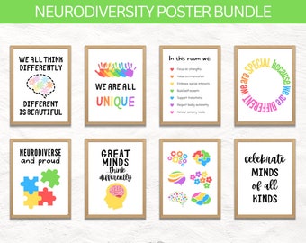 Neurodiversity Poster Bundle | SEN Special Education ASD Posters | Instant Download