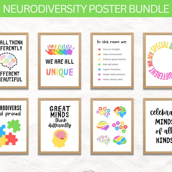 Neurodiversity Poster Bundle | SEN Special Education ASD Posters | Instant Download