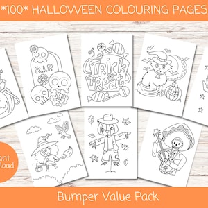 100 x Halloween Colouring Pages | Top Value Fun and Spooky Colouring Sheets | Bumper Halloween Colouring Pack