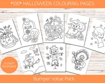 100 Halloween Colouring Pages | Top Value Spooky and Fun Colouring Sheets for Kids