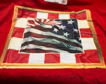 Flag Painting T-Shirt -United Souls of America Personalized Design Red