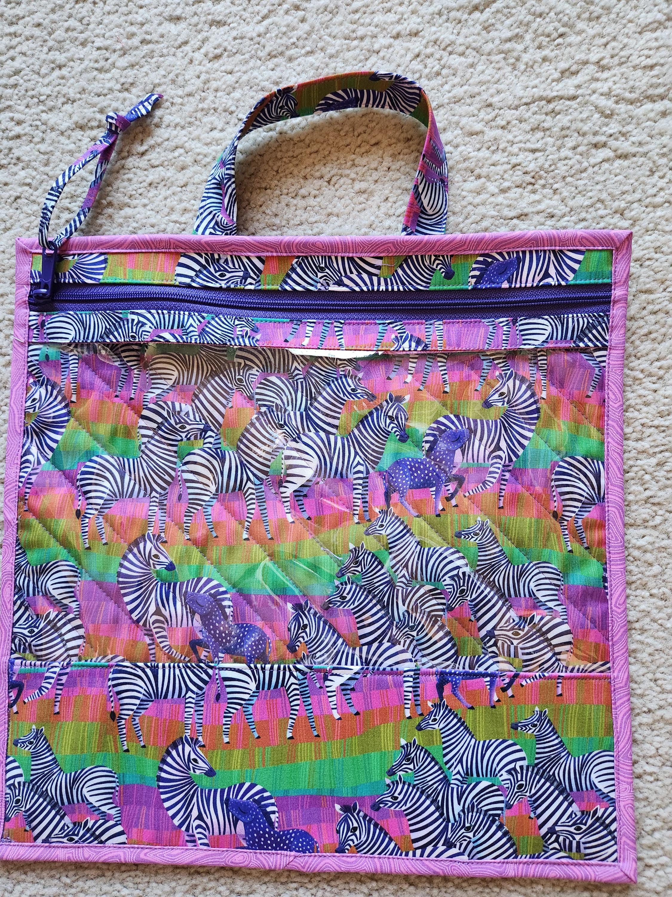 Purple Zebras project bag