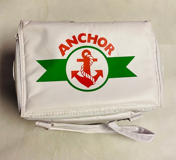 Vintage Anchor Butter White Retro Cooler Bag Hold… - image 2