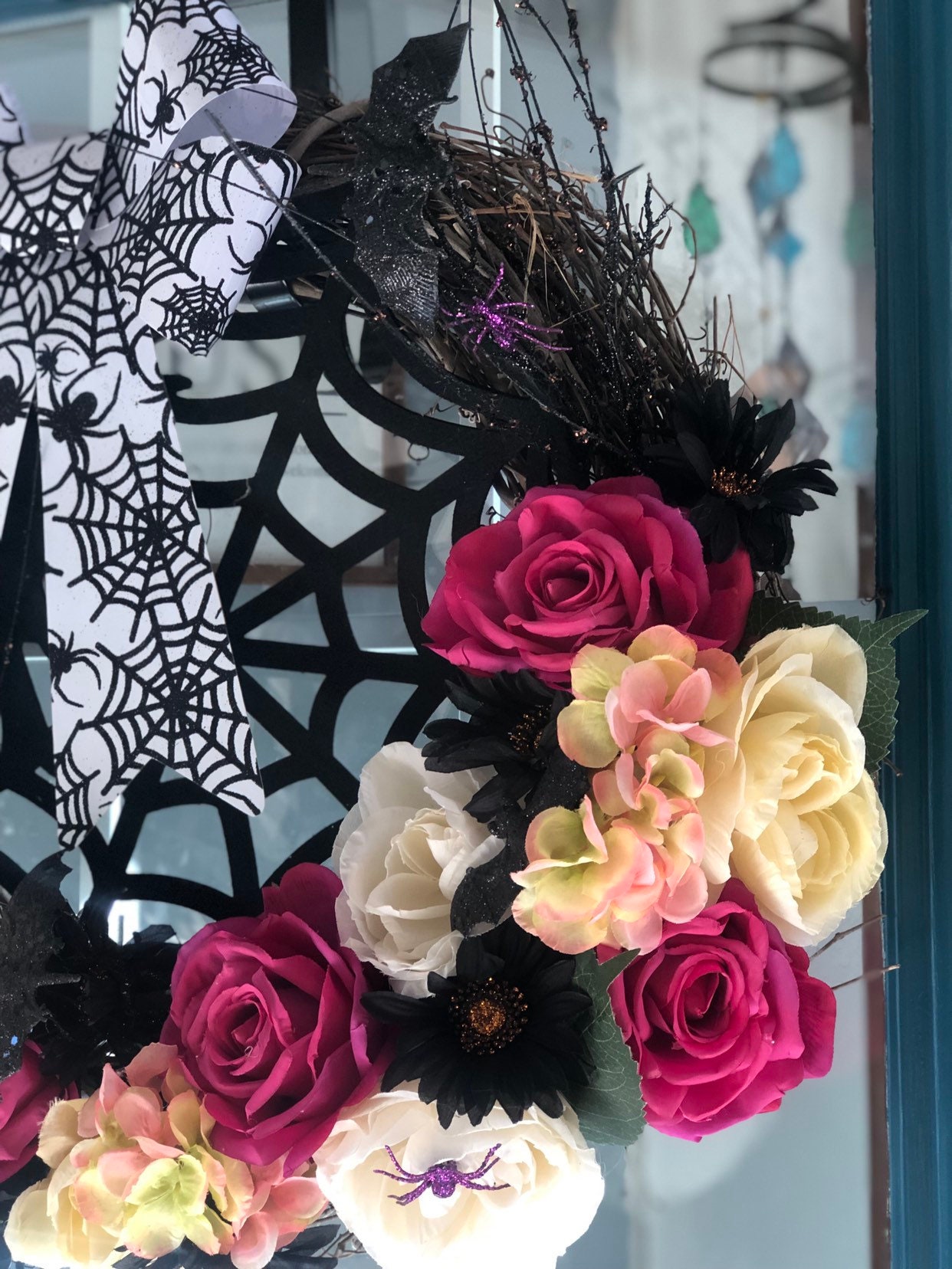 spiderific-halloween-wreath-grapevine-wreath-18in-wreath-etsy