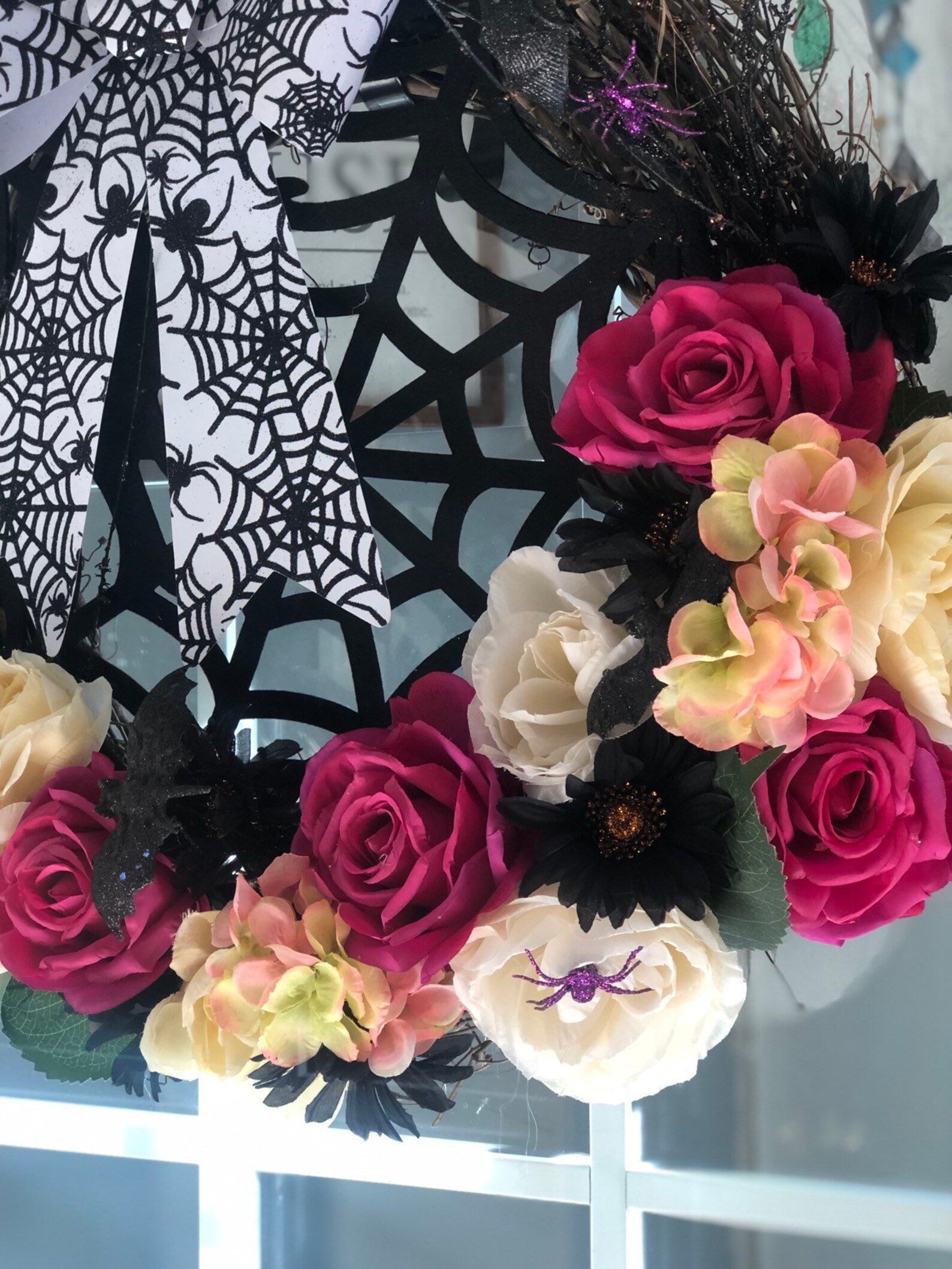 spiderific-halloween-wreath-grapevine-wreath-18in-wreath-etsy