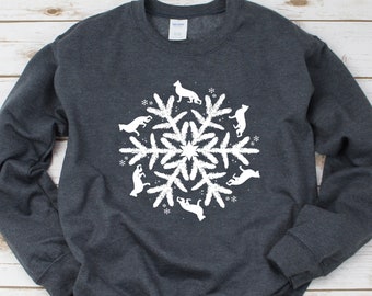 gray snowflake sweater