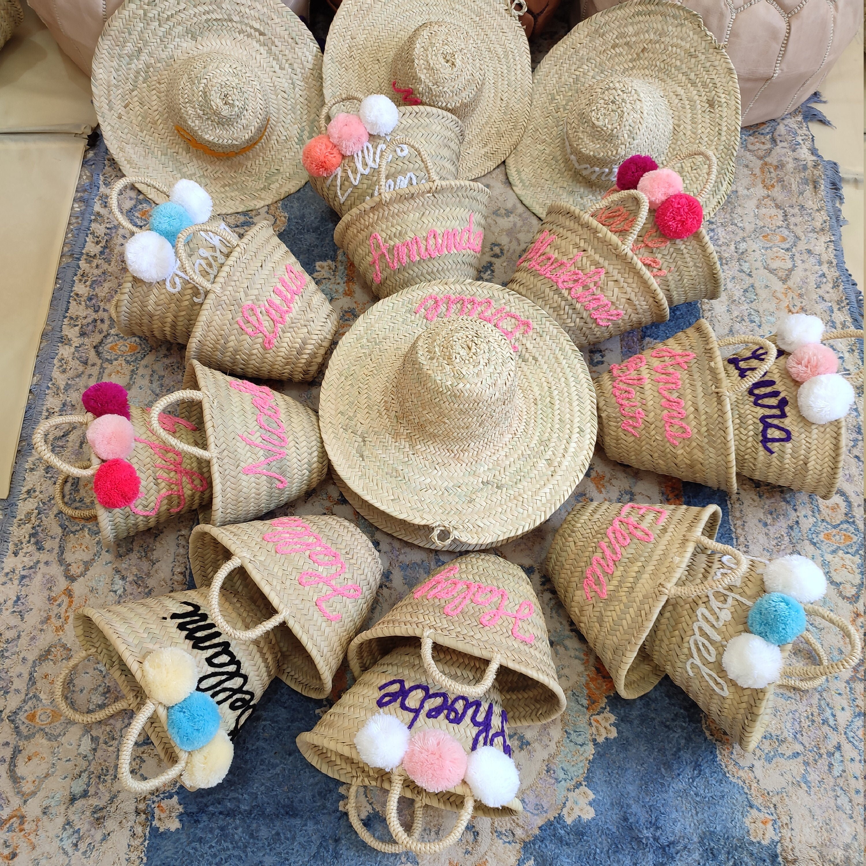 Personnalisé Chapeaux de Paille Pour Les Femmes, Personnalisé Marocaine